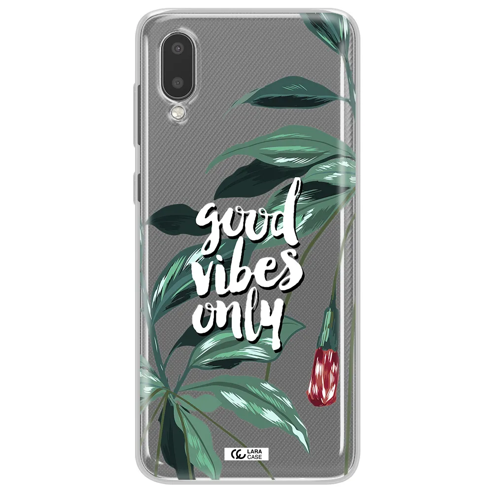 Tropical Vibes Green Samsung A02 Clear TPU Case
