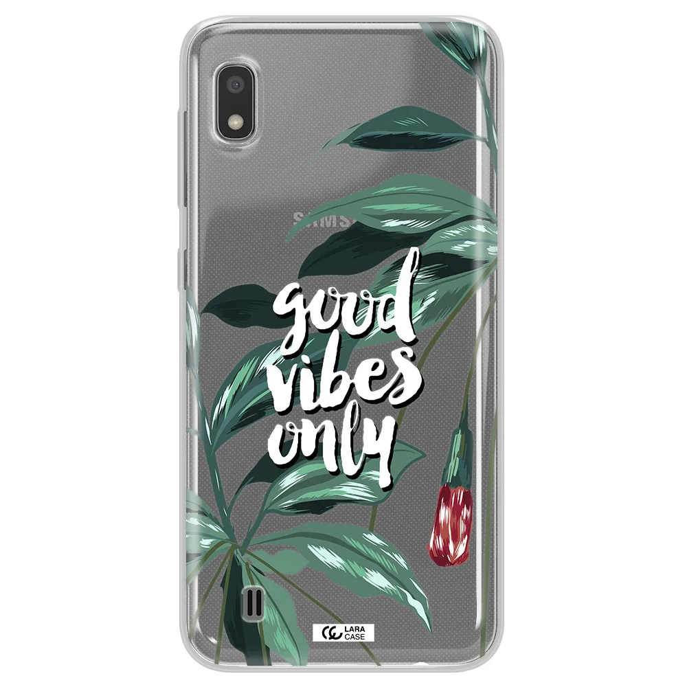 Tropical Vibes Green Samsung A10 Clear TPU Case
