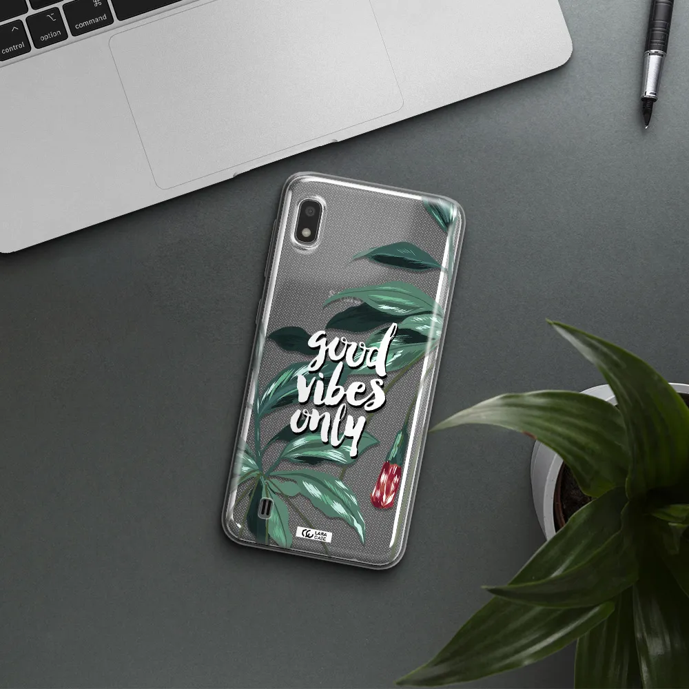 Tropical Vibes Green Samsung A10 Clear TPU Case