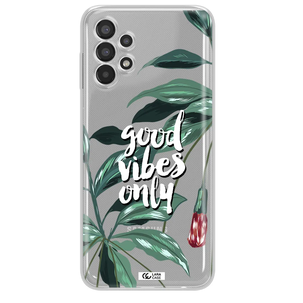Tropical Vibes Green Samsung A13 Clear TPU Case