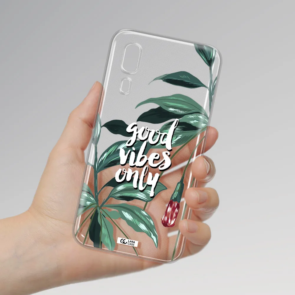 Tropical Vibes Green Samsung A2 Core Clear TPU Case