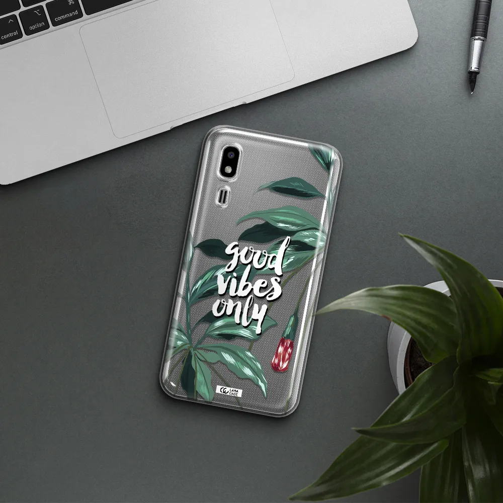 Tropical Vibes Green Samsung A2 Core Clear TPU Case