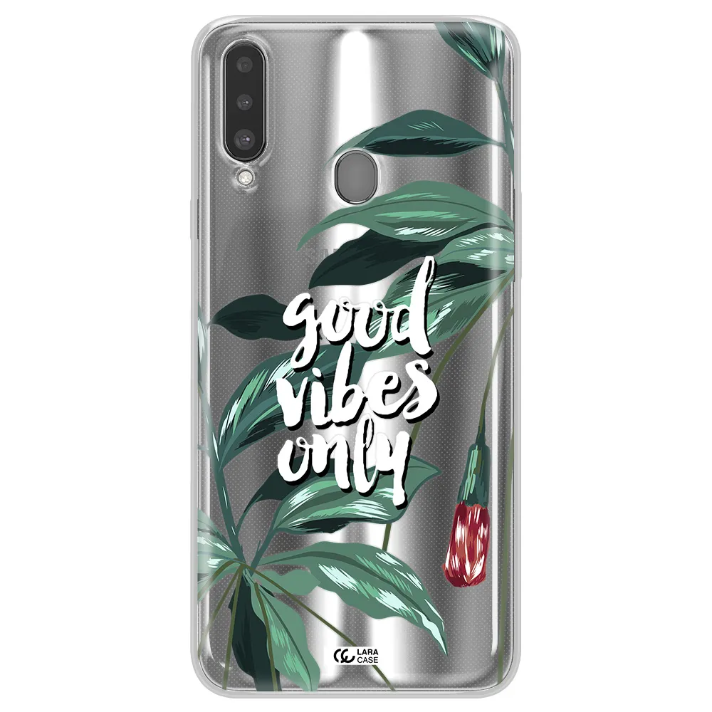Tropical Vibes Green Samsung A20S Clear TPU Case