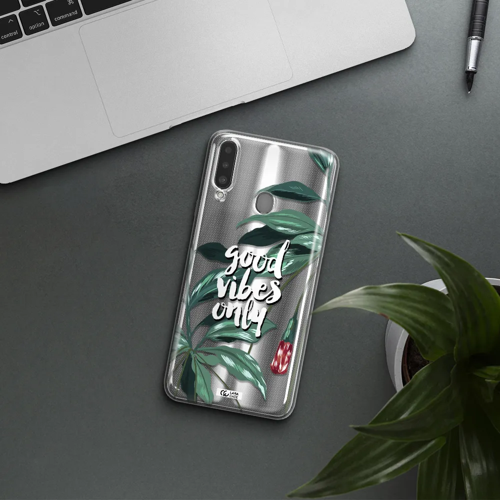 Tropical Vibes Green Samsung A20S Clear TPU Case