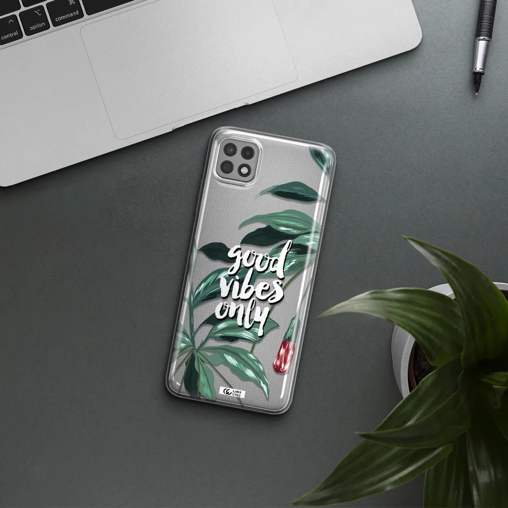 Tropical Vibes Green Samsung A22 5g Clear TPU Case