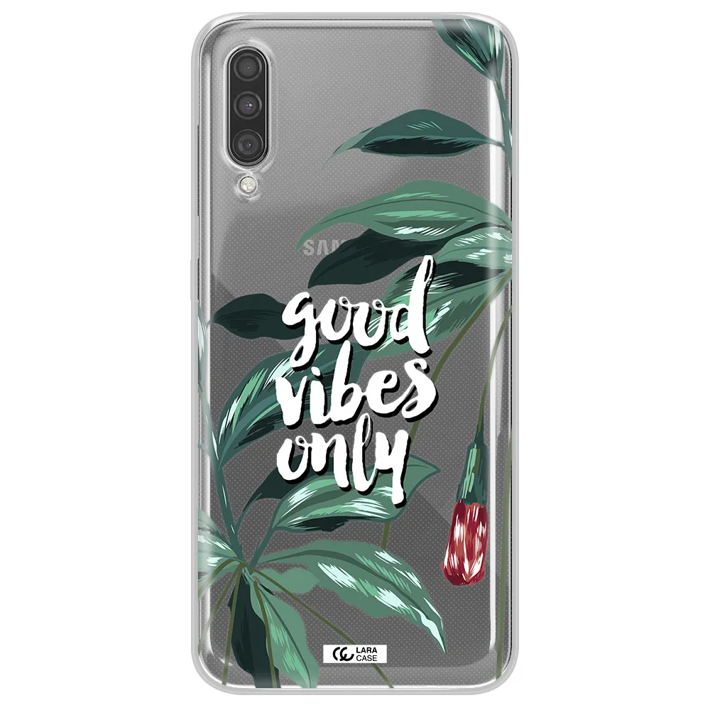 Tropical Vibes Green Samsung A30S Clear TPU Case