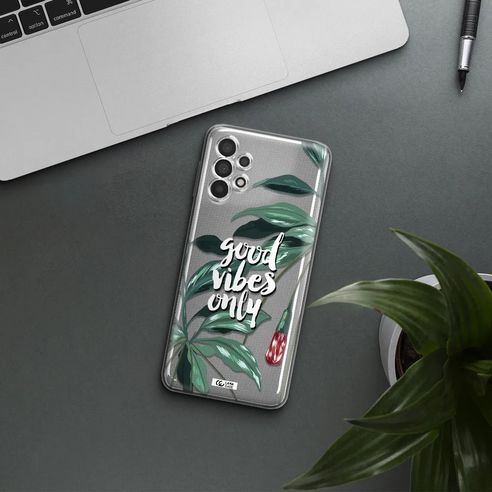 Tropical Vibes Green Samsung A32 4G Clear Tpu Case