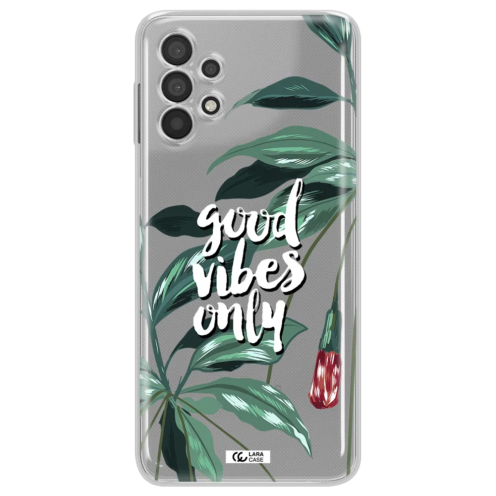 Tropical Vibes Green Samsung A32 Clear TPU Case