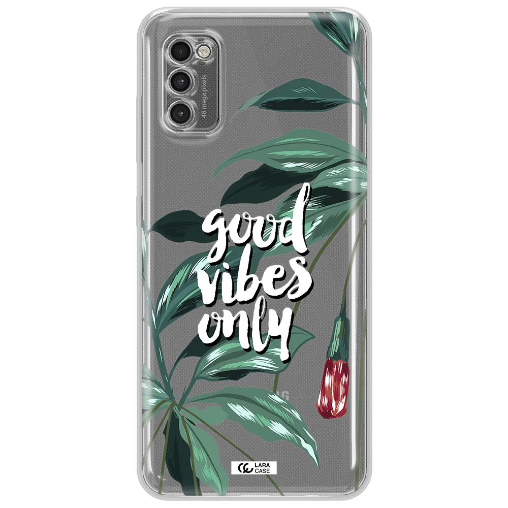 Tropical Vibes Green Samsung A41 Clear Tpu Case
