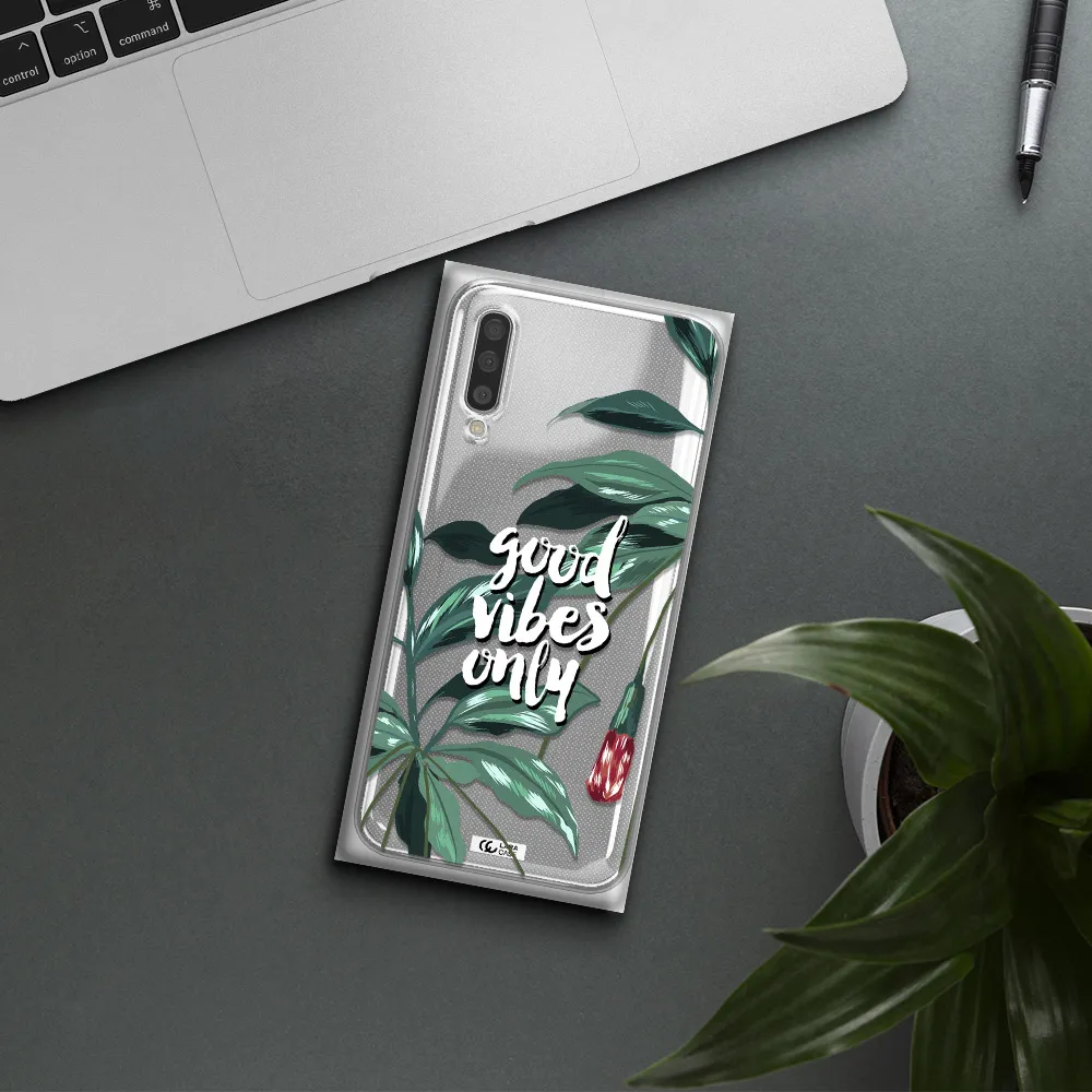 Tropical Vibes Green Samsung A50S Clear Tpu Case