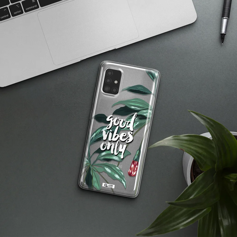 Tropical Vibes Green Samsung A51 Clear TPU Case