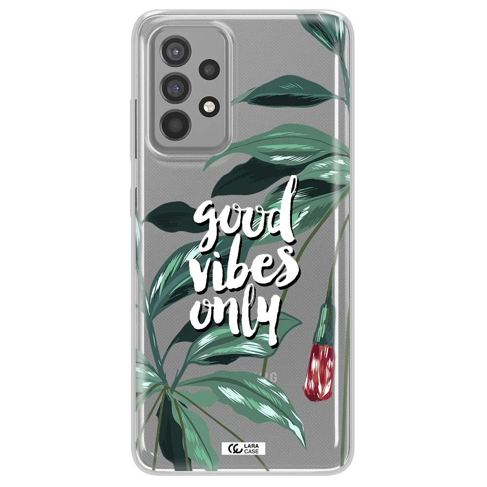 Tropical Vibes Green Samsung A52 Clear TPU Case