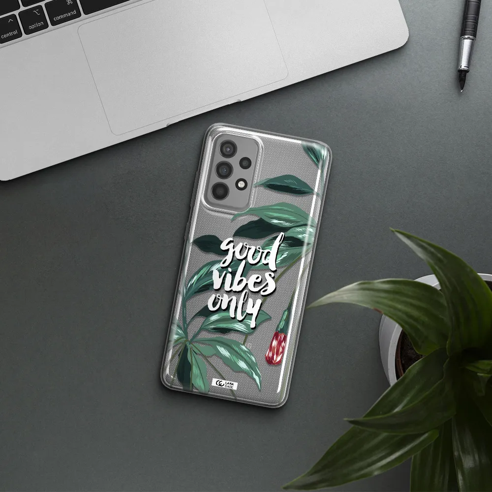 Tropical Vibes Green Samsung A52 Clear TPU Case