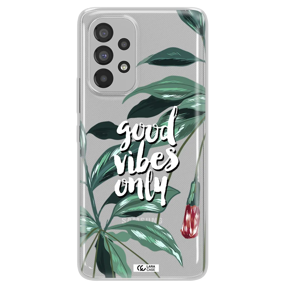 Tropical Vibes Green Samsung A53 Clear TPU Case