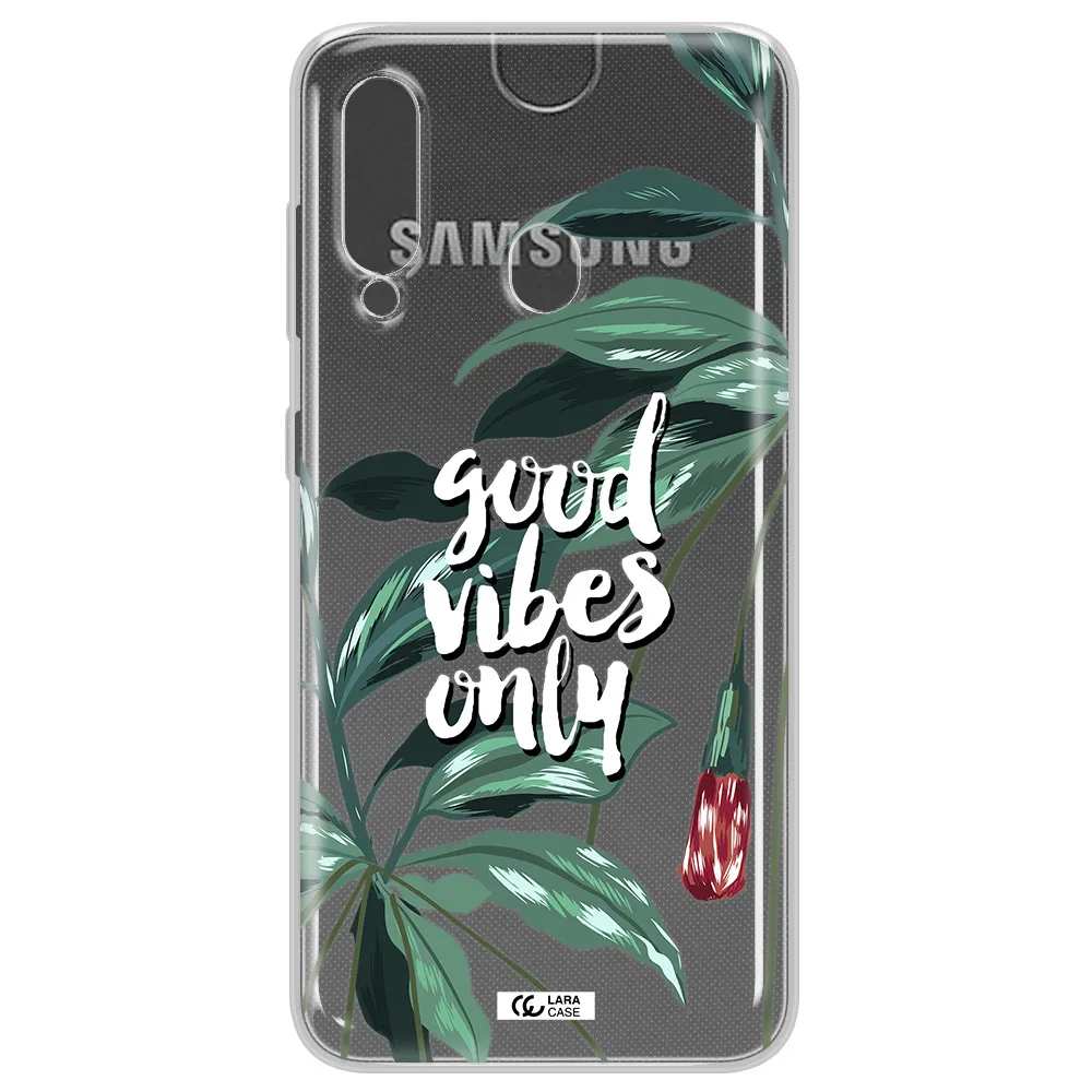 Tropical Vibes Green Samsung A60 Clear TPU Case