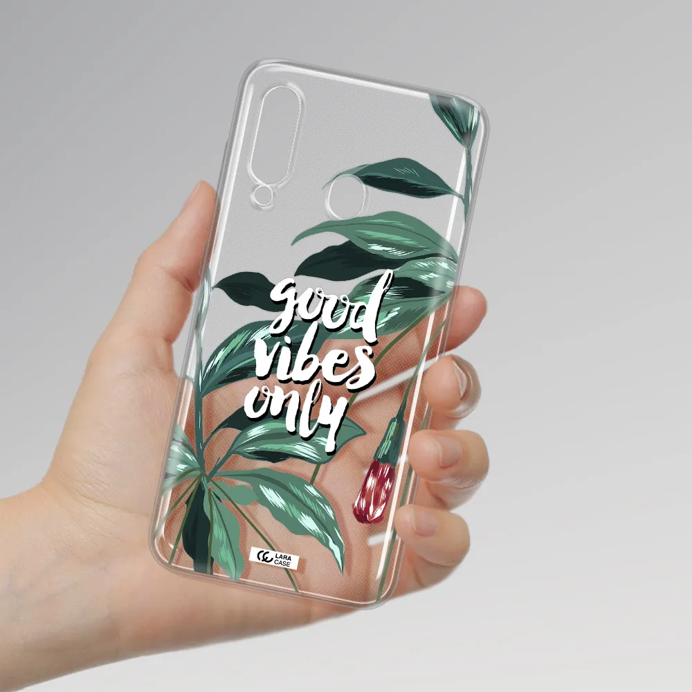 Tropical Vibes Green Samsung A60 Clear TPU Case