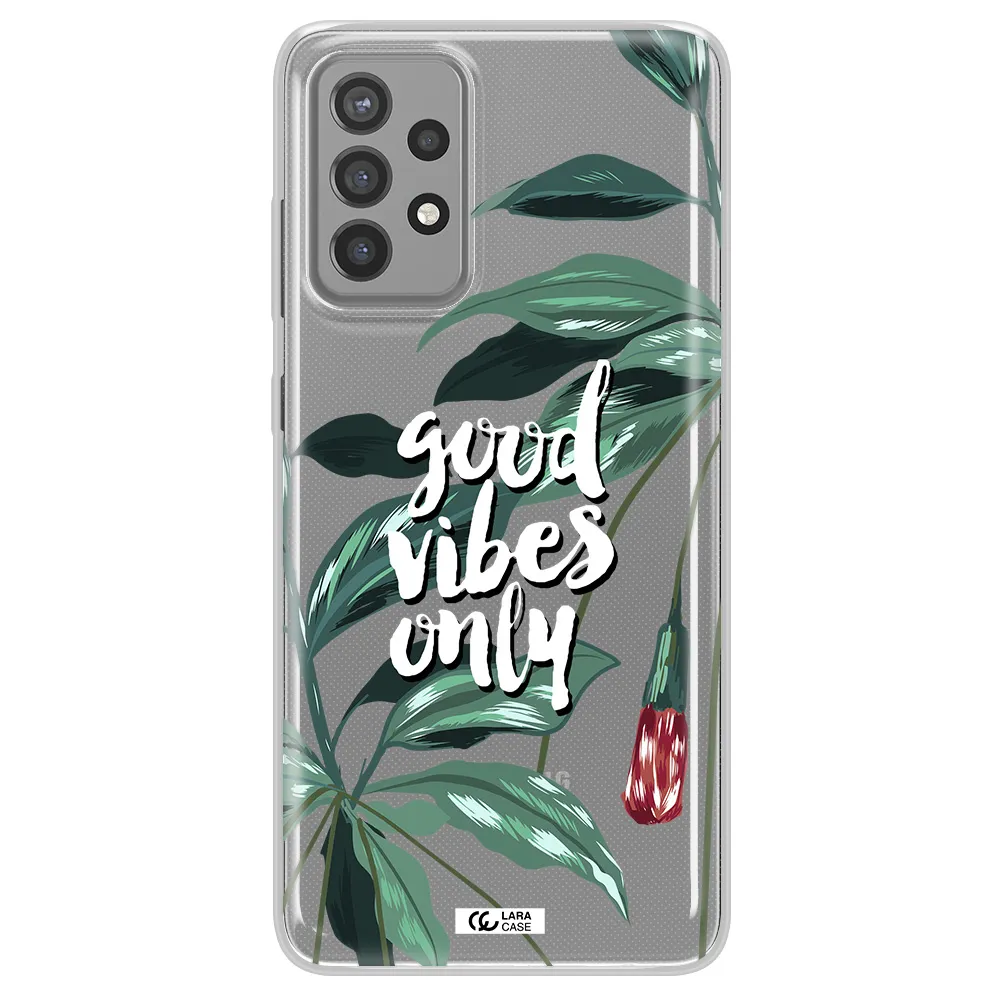 Tropical Vibes Green Samsung A72 Clear TPU Case