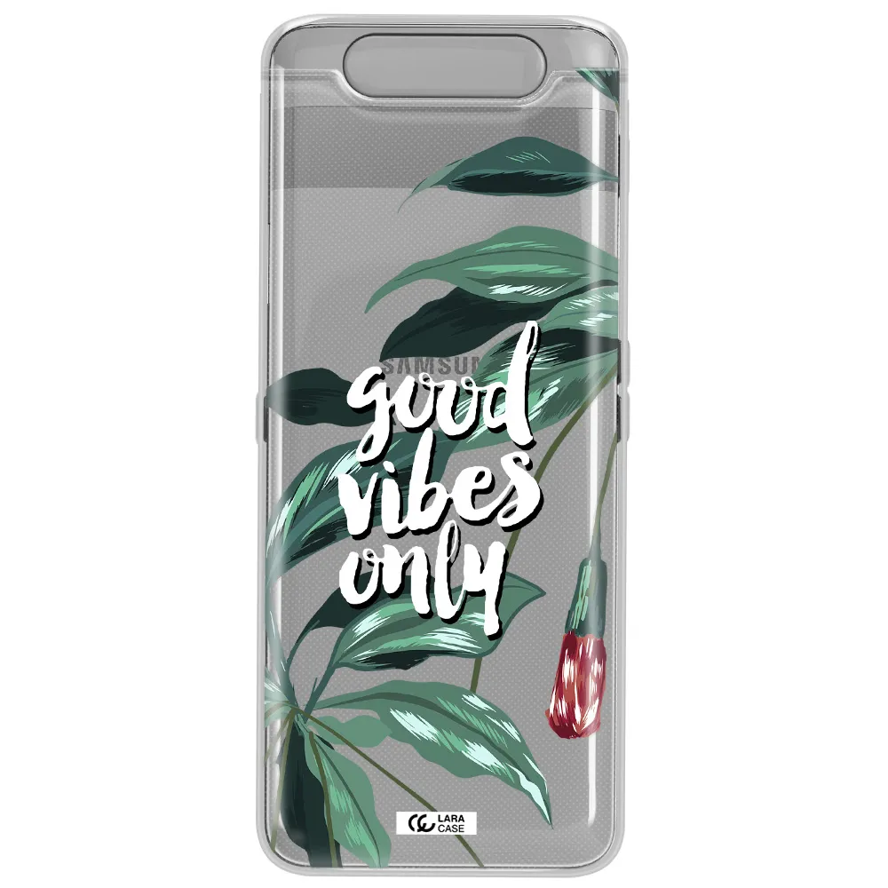 Tropical Vibes Green Samsung A80 Clear TPU Case