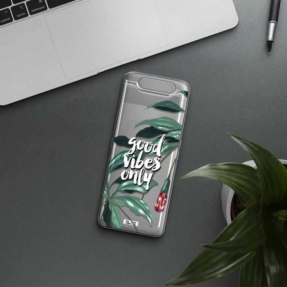 Tropical Vibes Green Samsung A80 Clear TPU Case