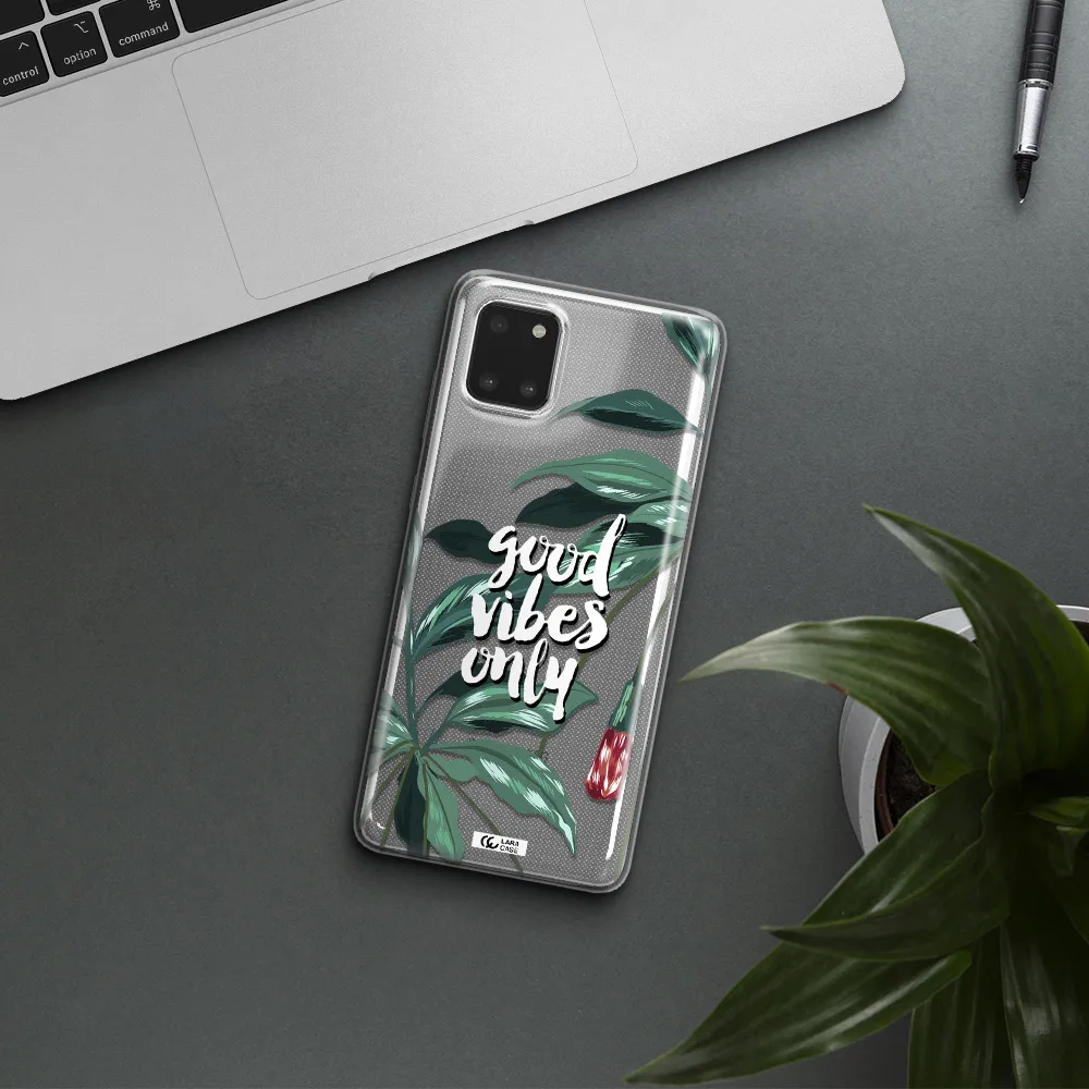 Tropical Vibes Green Samsung A81 Clear TPU Case