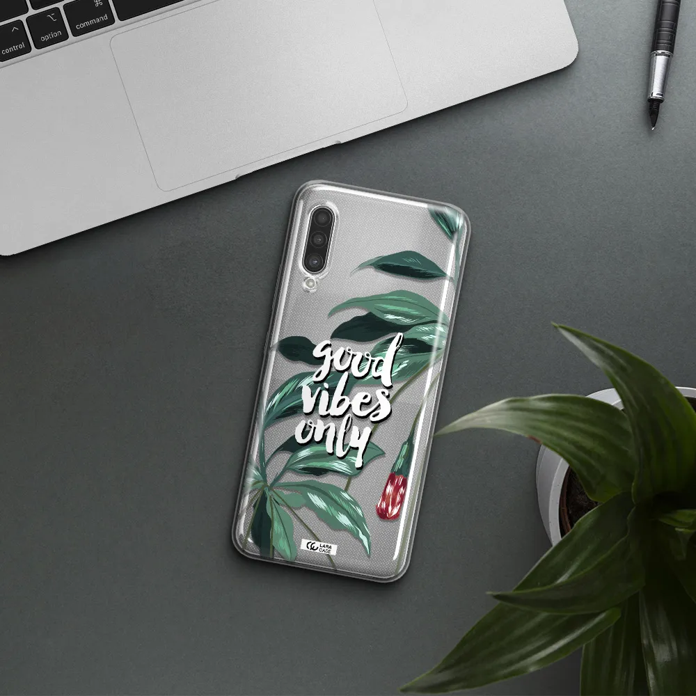 Tropical Vibes Green Samsung A90 Clear TPU Case