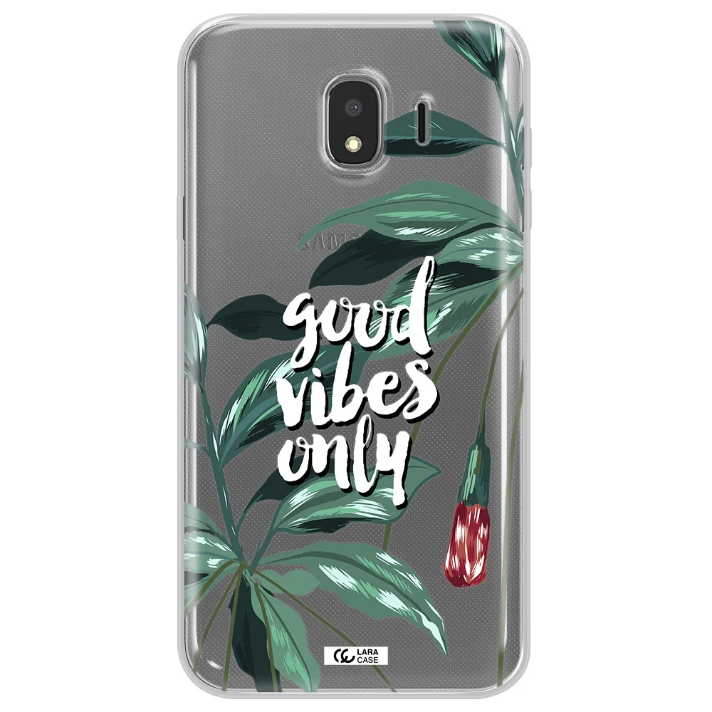 Tropical Vibes Green Samsung J4 Clear TPU Case