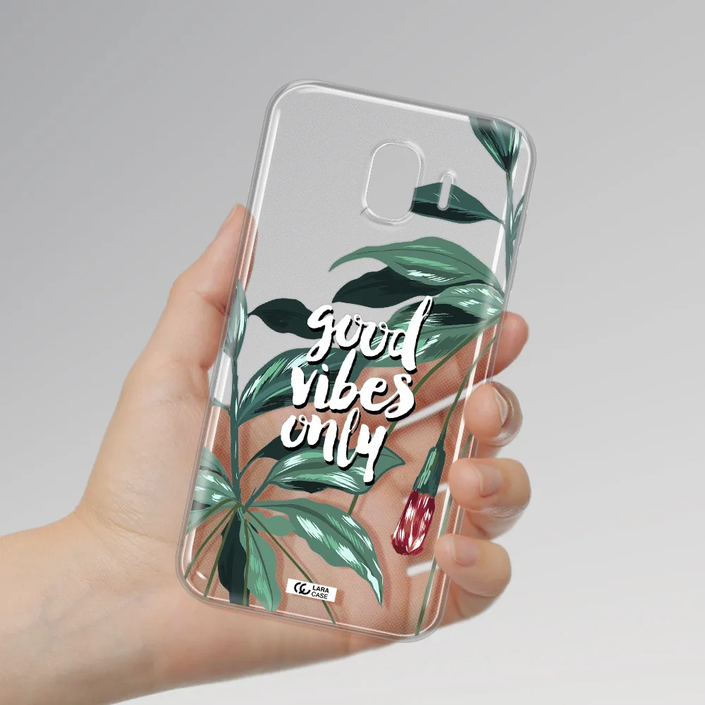 Tropical Vibes Green Samsung J4 Clear TPU Case