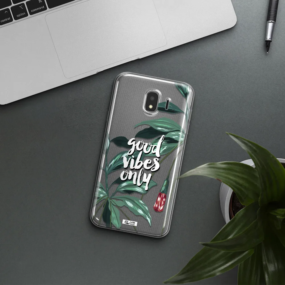 Tropical Vibes Green Samsung J4 Clear TPU Case