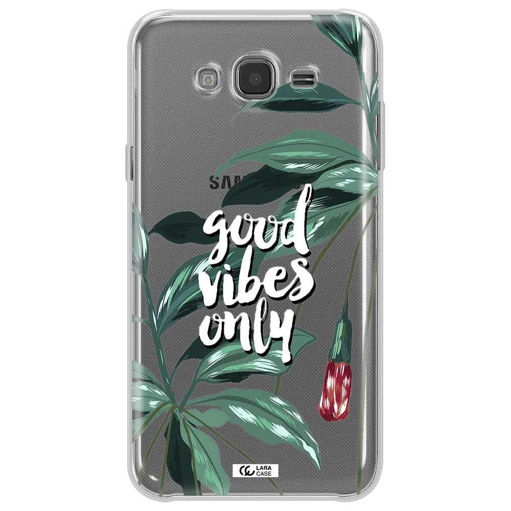 Tropical Vibes Green Samsung J7 2015 Clear TPU Case