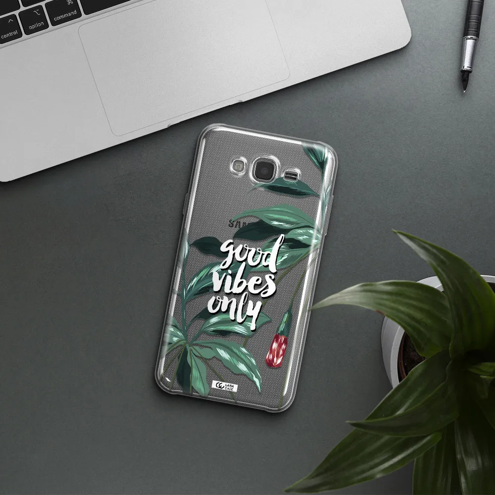 Tropical Vibes Green Samsung J7 Core Clear TPU Case
