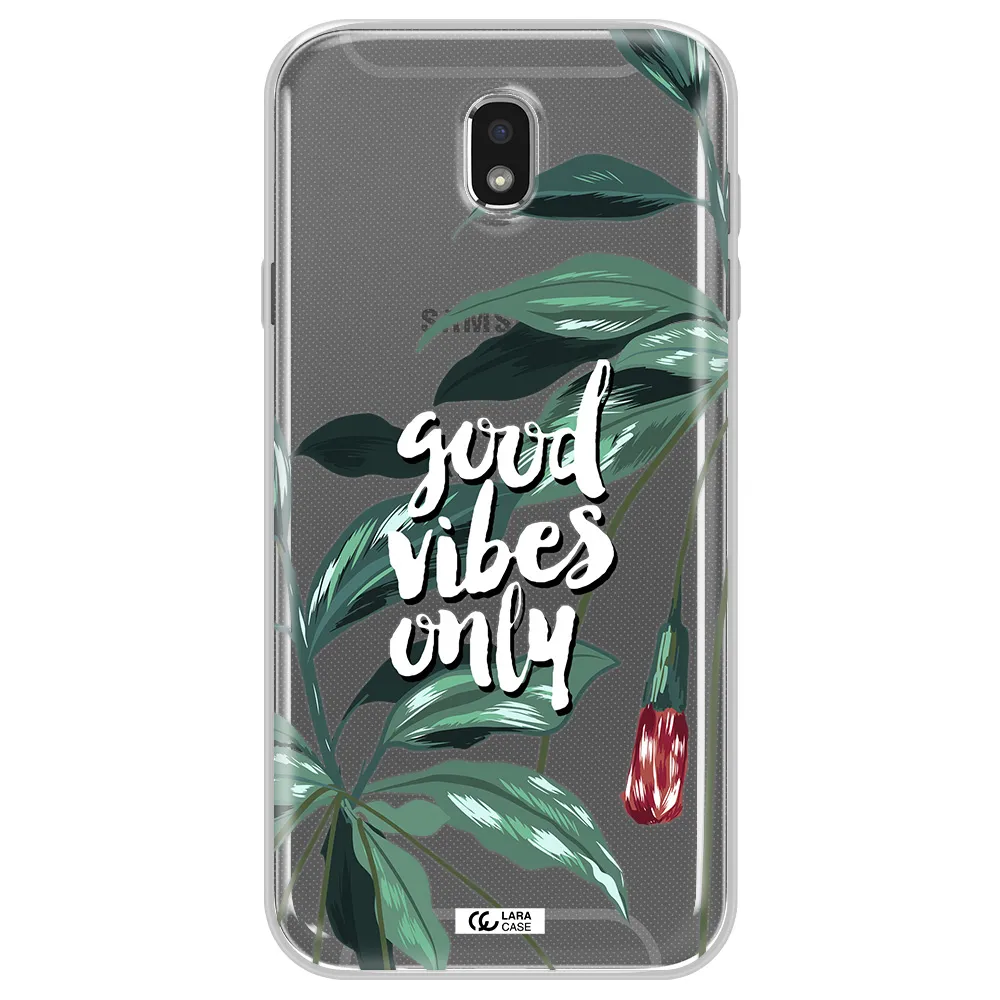 Tropical Vibes Green Samsung J7 Pro Clear TPU Case