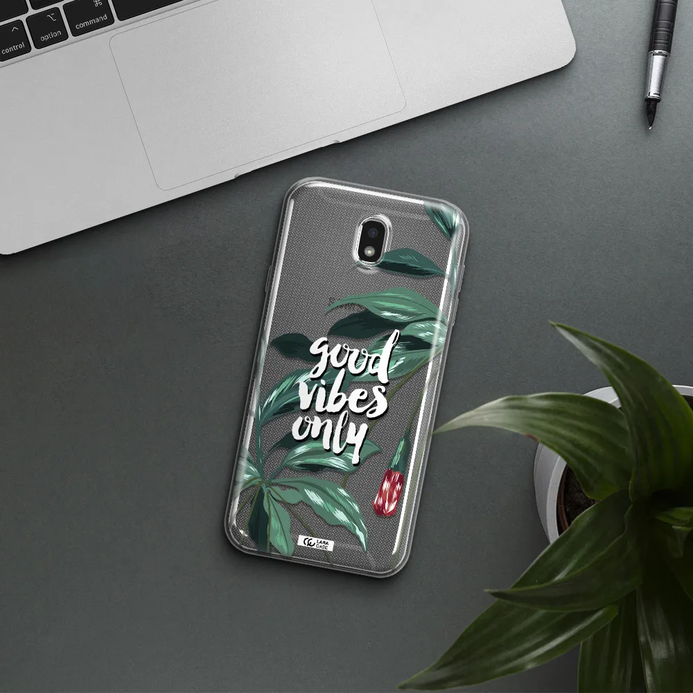 Tropical Vibes Green Samsung J7 Pro Clear TPU Case