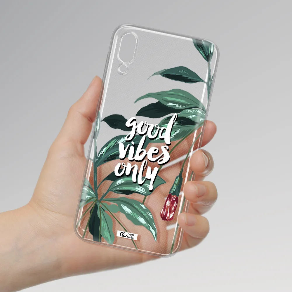 Tropical Vibes Green Samsung M10 Clear TPU Case