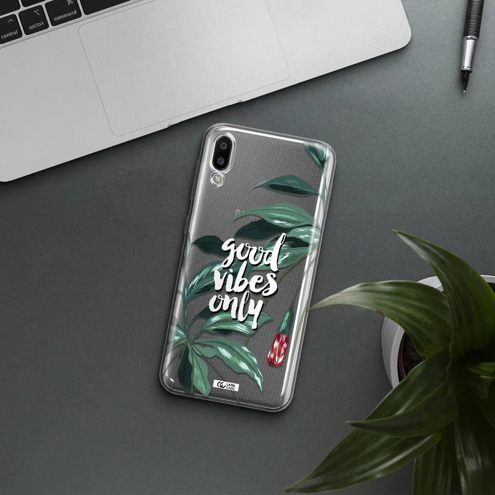 Tropical Vibes Green Samsung M10 Clear TPU Case