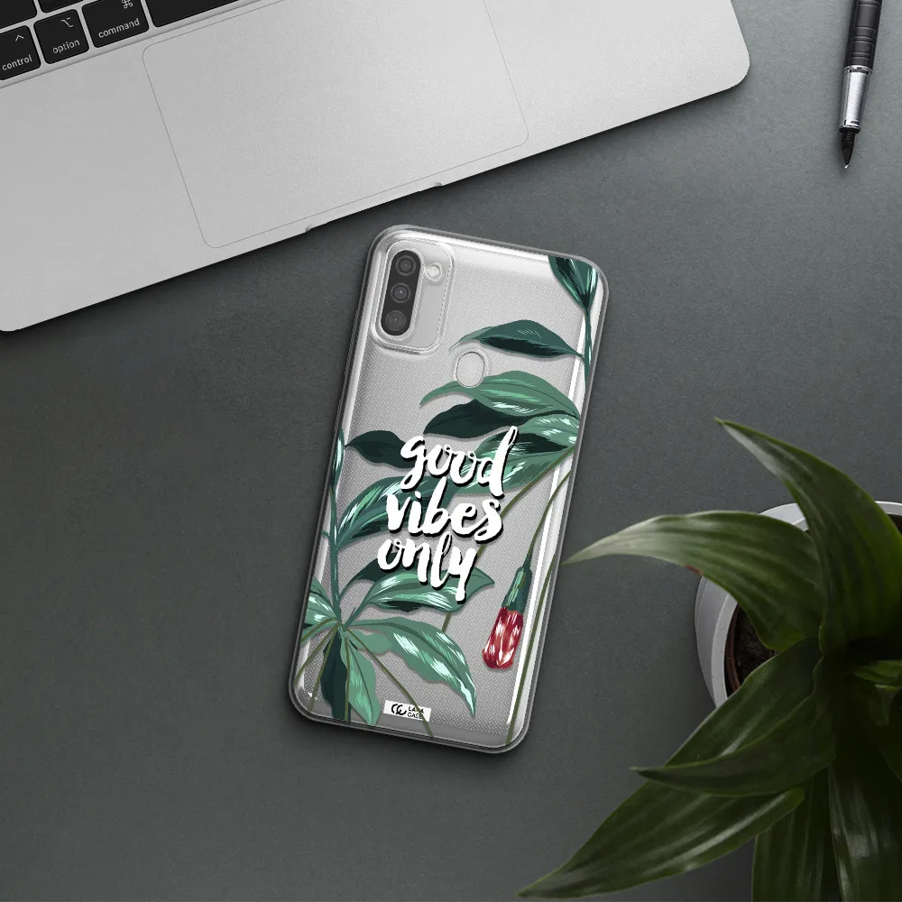 Tropical Vibes Green Samsung M11 Clear TPU Case