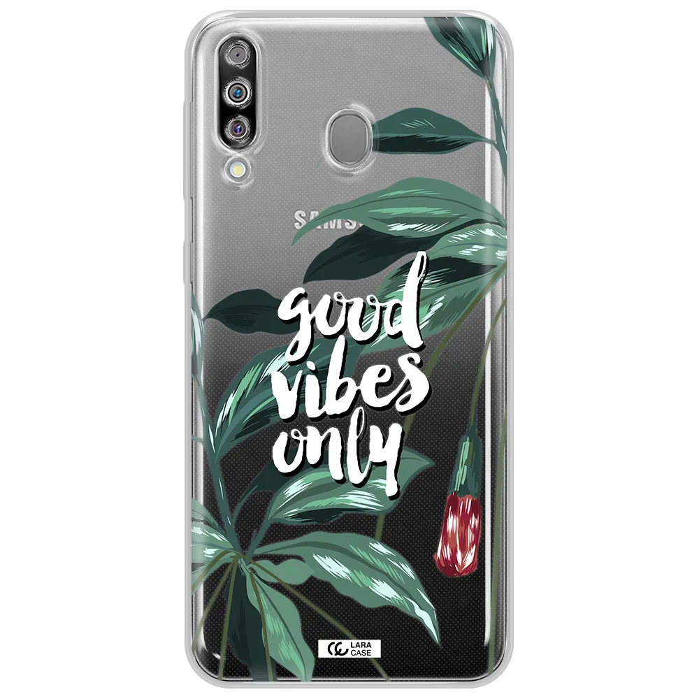 Tropical Vibes Green Samsung M30 Clear TPU Case