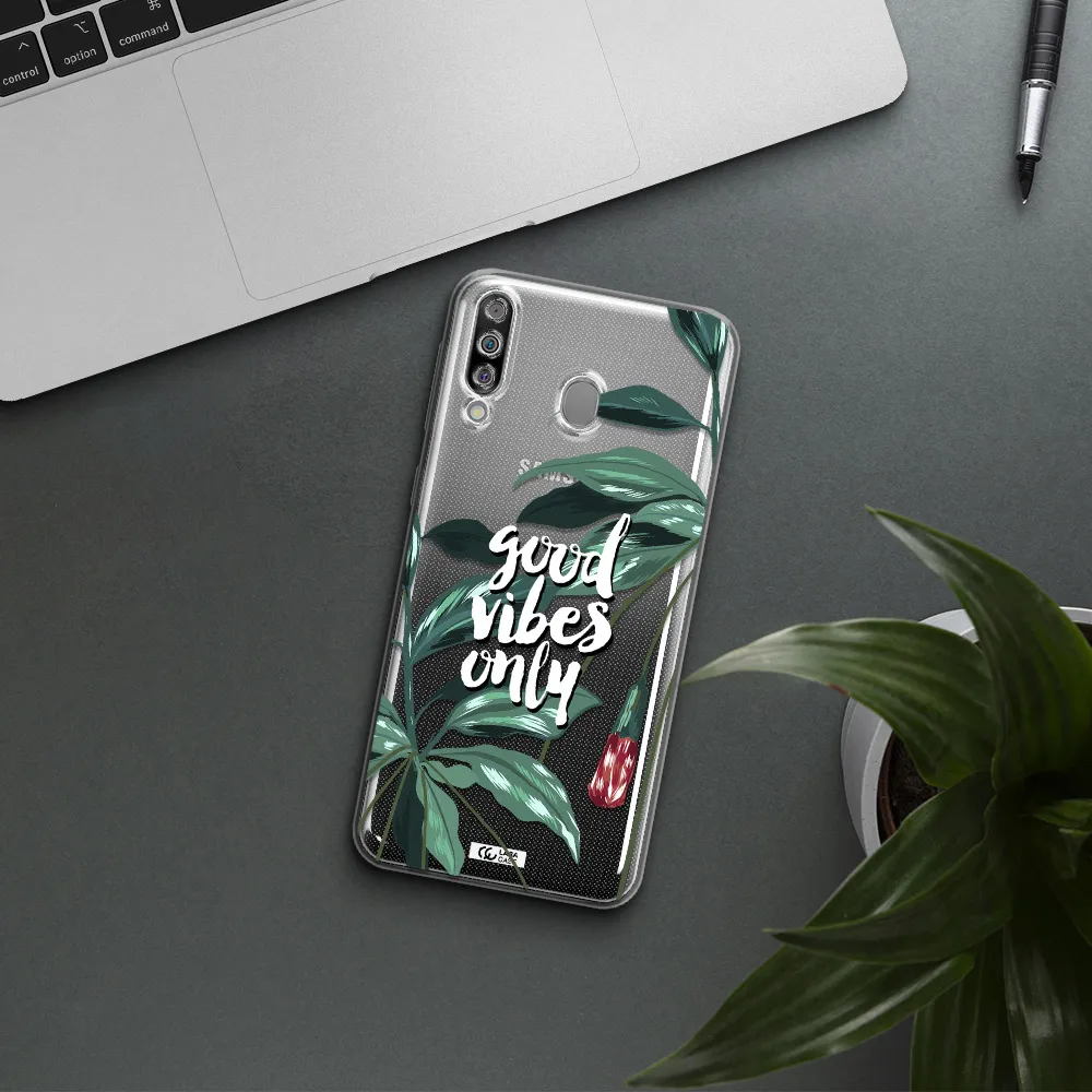 Tropical Vibes Green Samsung M30 Clear TPU Case
