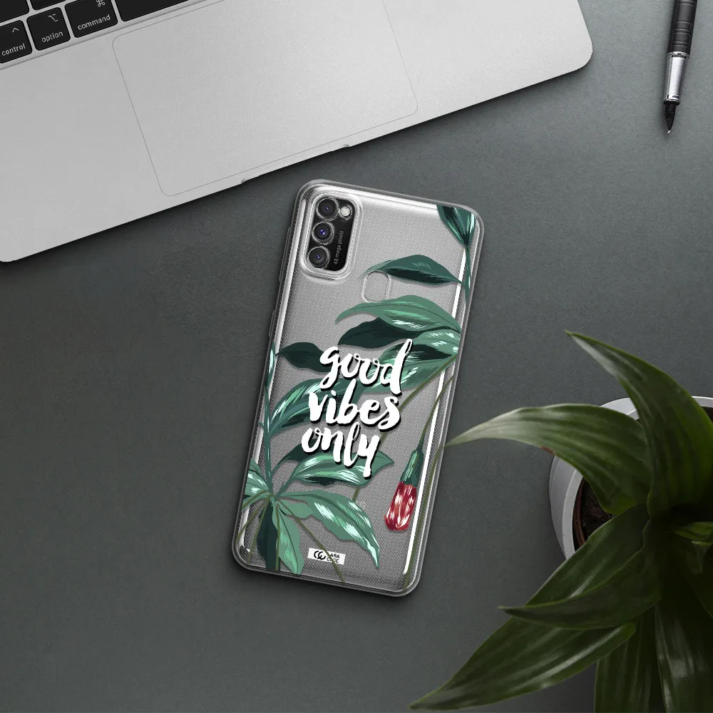 Tropical Vibes Green Samsung M30S Clear TPU Case