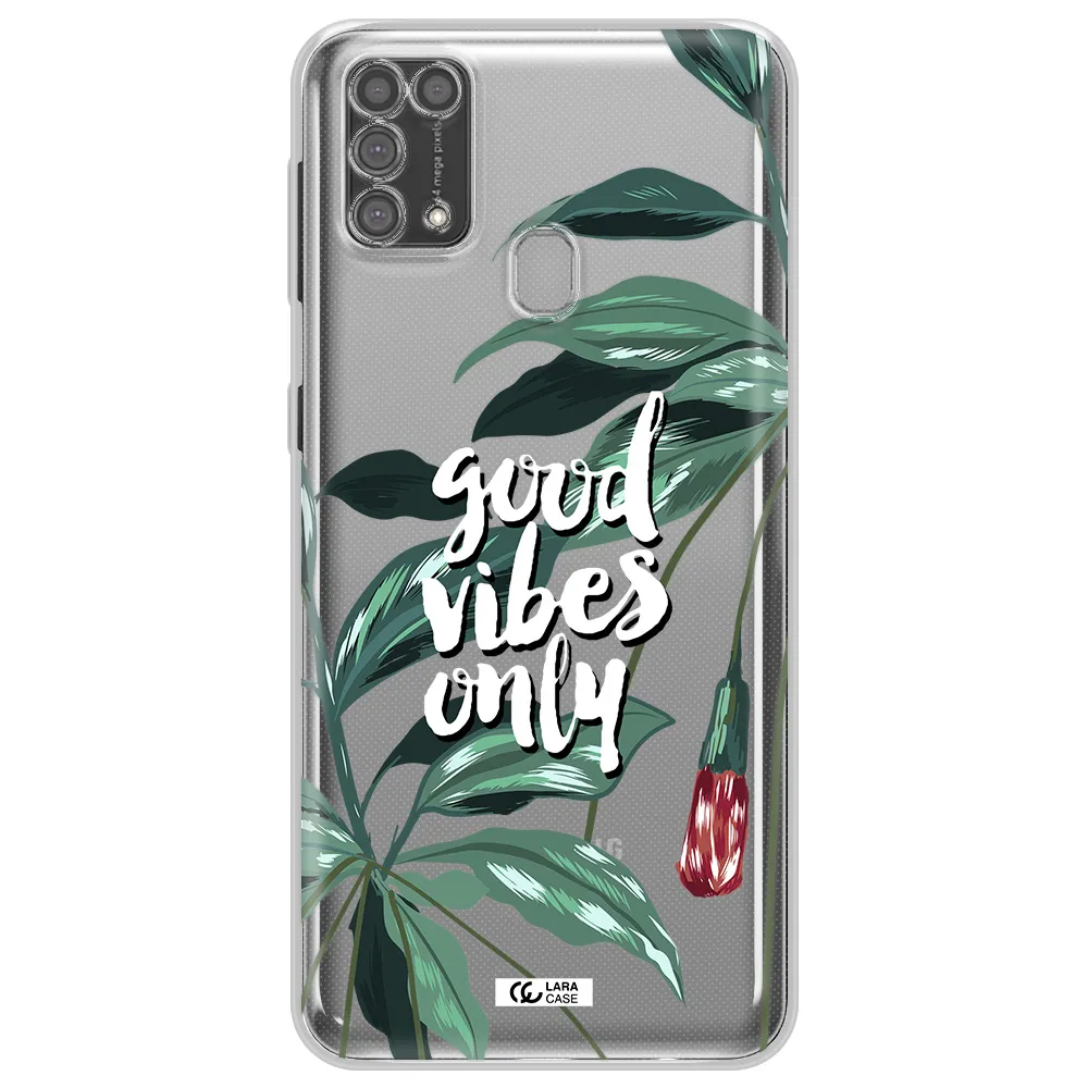Tropical Vibes Green Samsung M31 Clear TPU Case