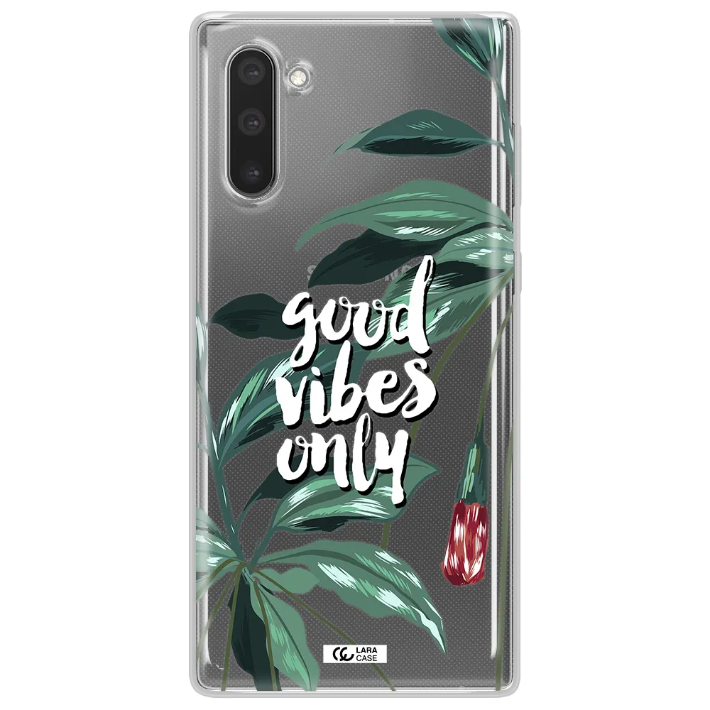 Tropical Vibes Green Samsung Note 10 Clear TPU Case