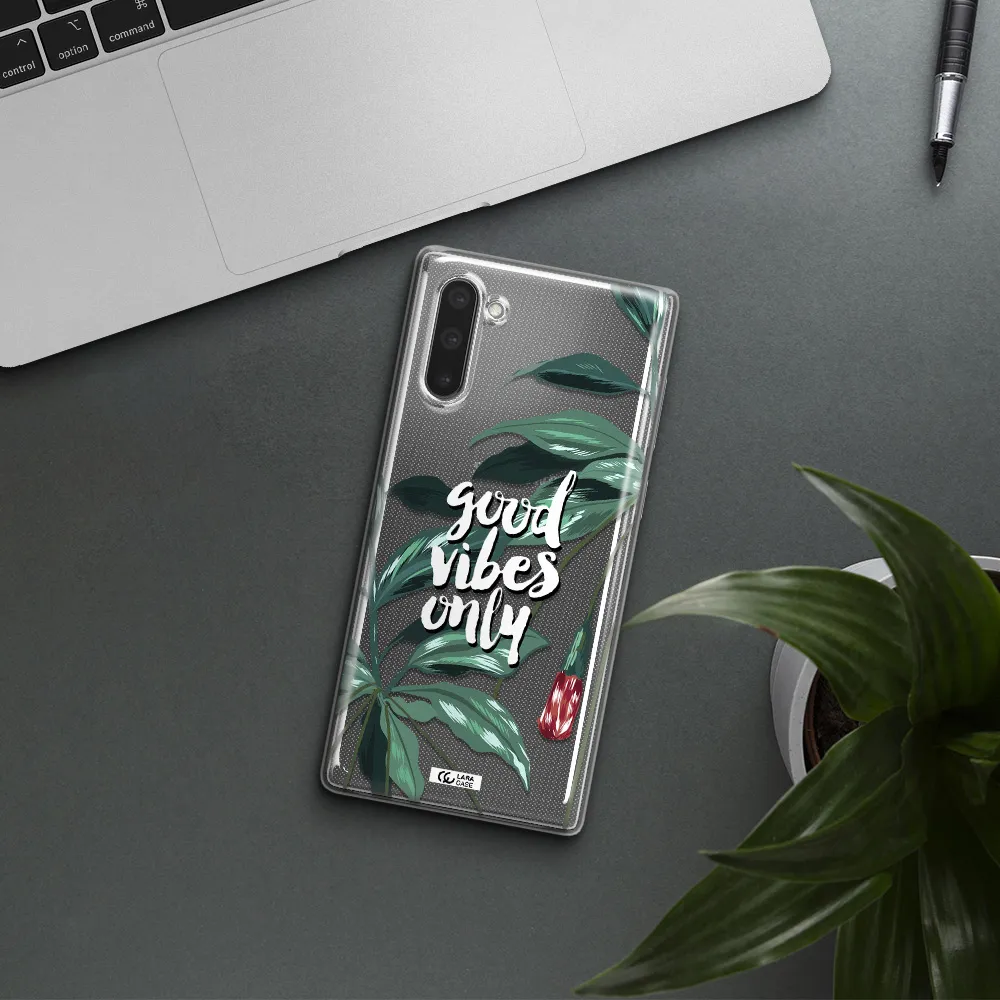 Tropical Vibes Green Samsung Note 10 Clear TPU Case