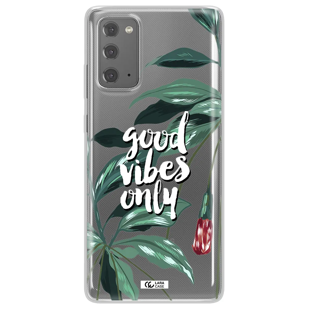 Tropical Vibes Green Samsung Note 20 Clear TPU Case