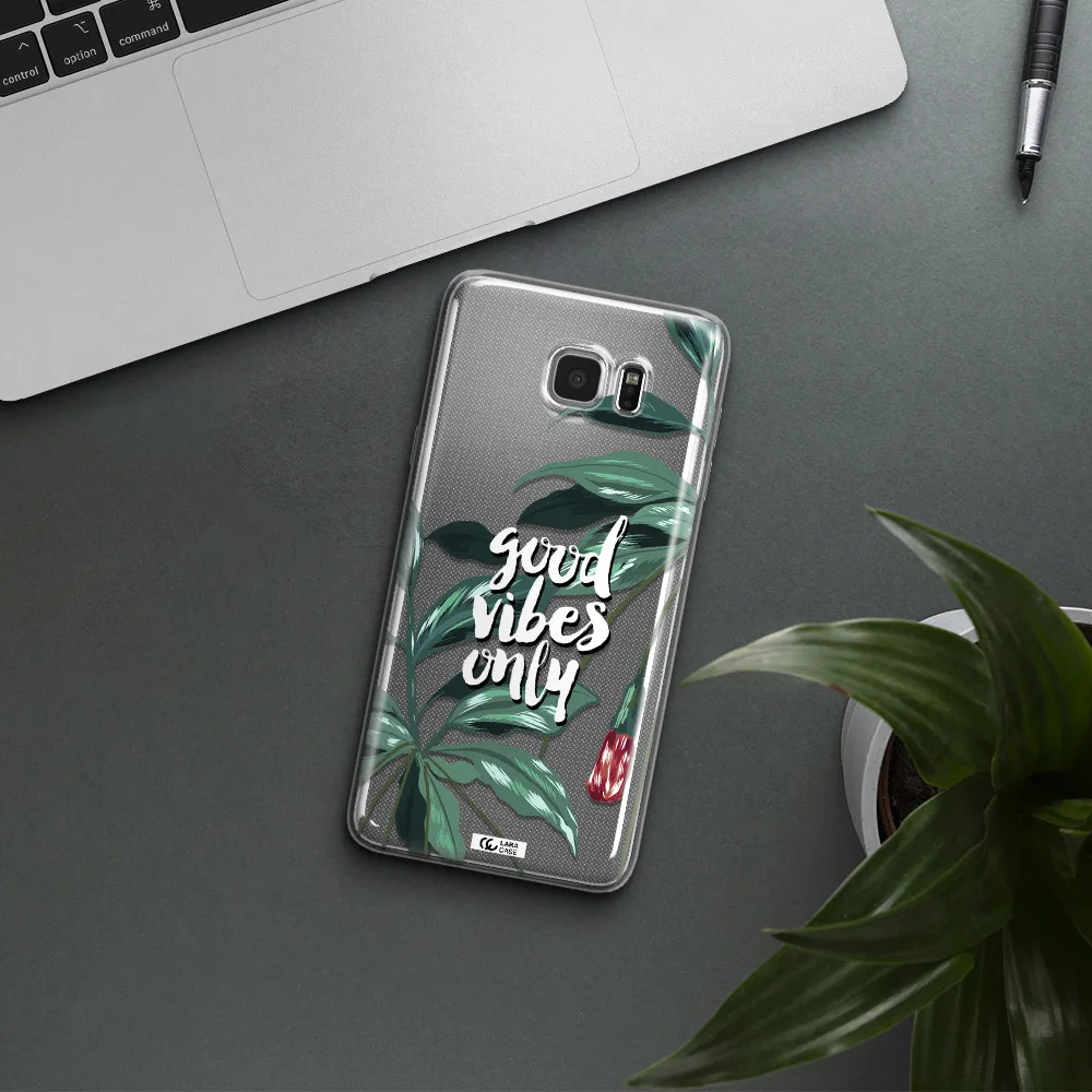 Tropical Vibes Green Samsung Note 5 Clear TPU Case