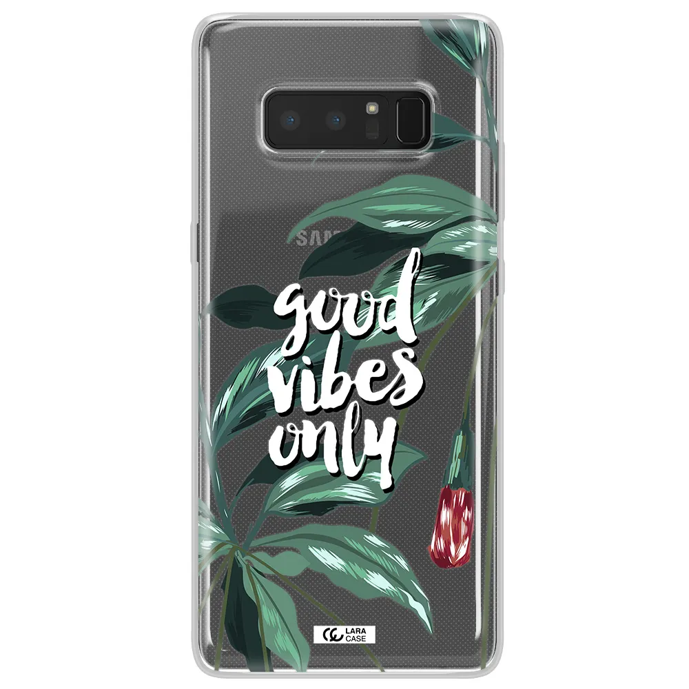 Tropical Vibes Green Samsung Note 8 Clear TPU Case