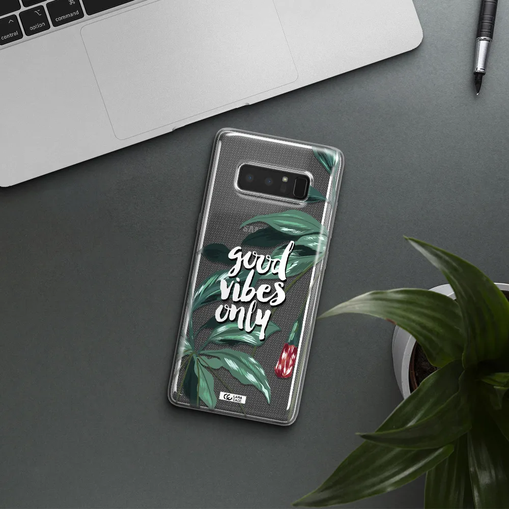 Tropical Vibes Green Samsung Note 8 Clear TPU Case