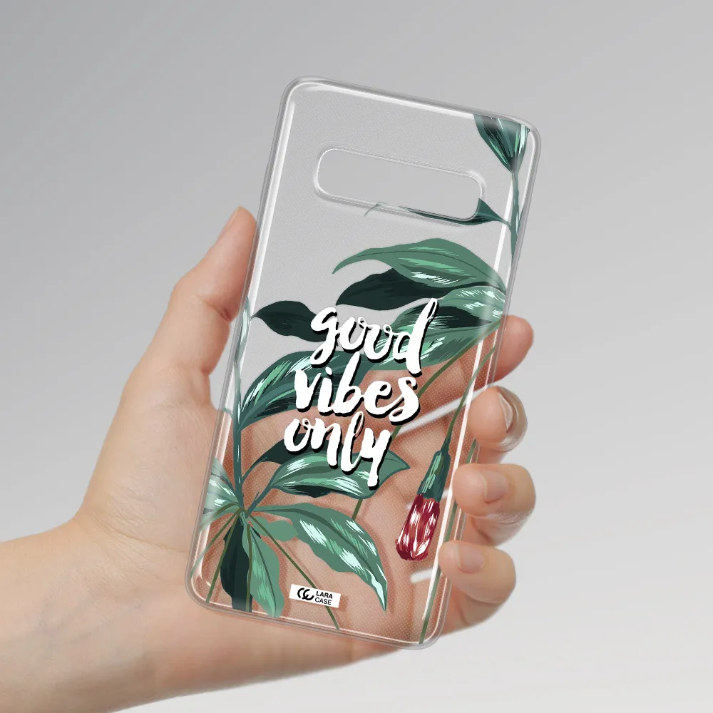 Tropical Vibes Green Samsung S10 Clear TPU Case