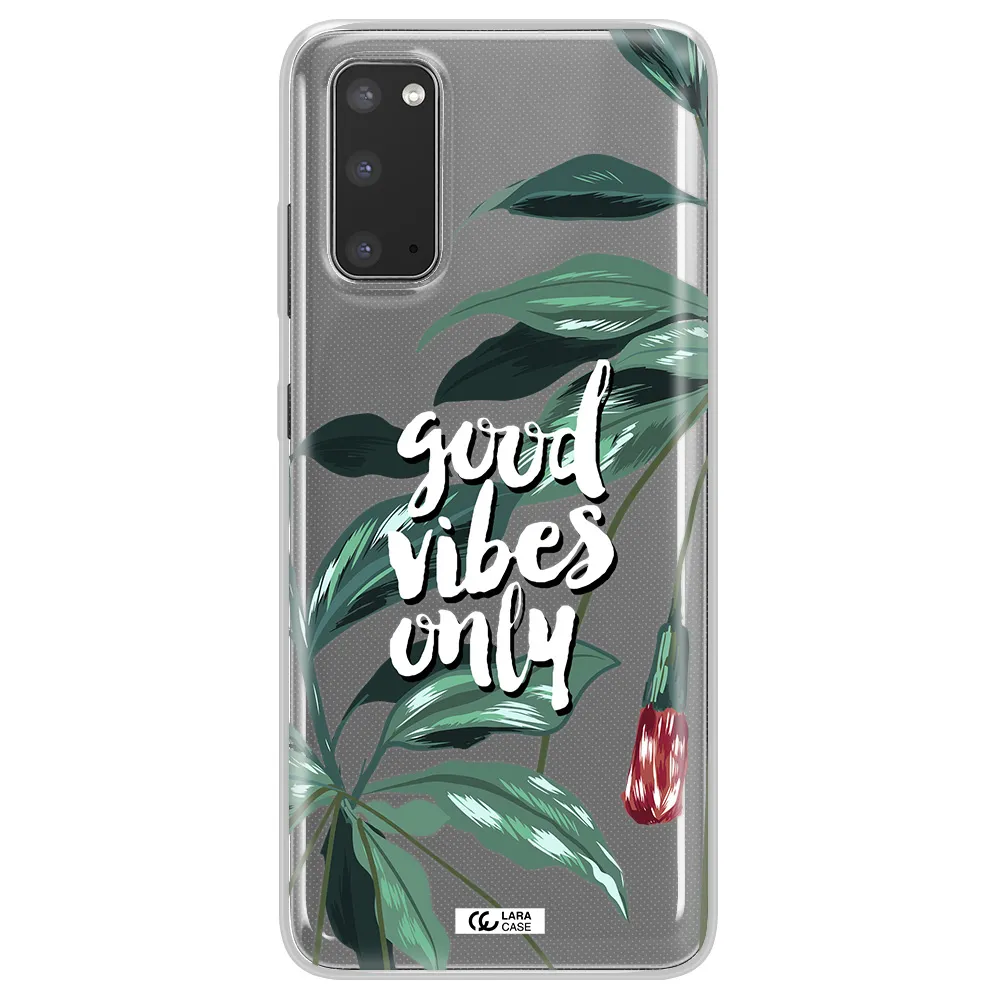 Tropical Vibes Green Samsung S20 Clear TPU Case
