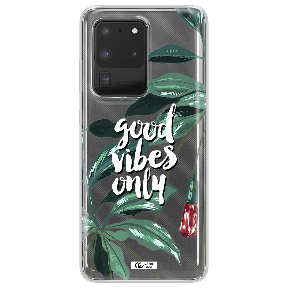 Tropical Vibes Green Samsung S20 Ultra Clear TPU Case