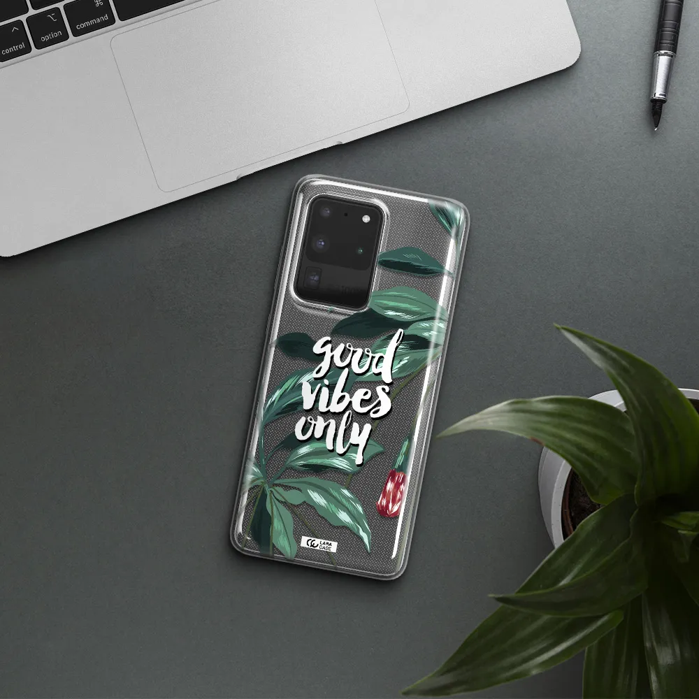 Tropical Vibes Green Samsung S20 Ultra Clear TPU Case