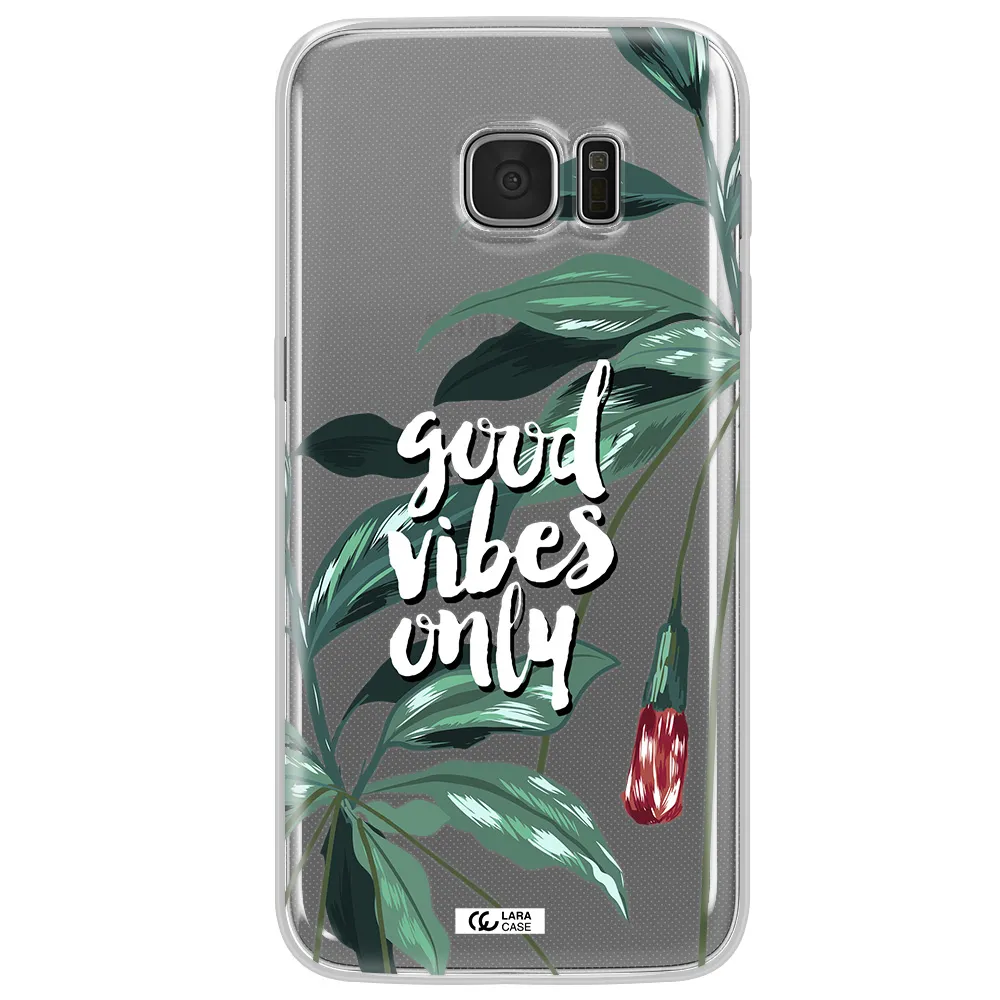 Tropical Vibes Green Samsung S7 Edge Clear TPU Case